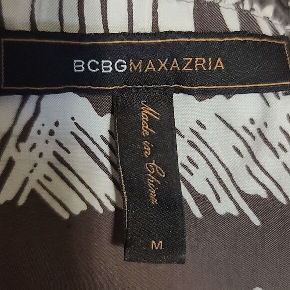 BCBGMaxAzaria Brown Safari Print Dress Medium - Picture 6 of 7